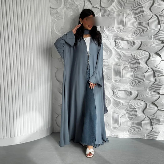 Muslim Dress Women Kimono Cardigan Dubai Open Abaya Turkey Kaftan Eid Djellaba Islam Clothing Robe Kebaya Caftan Marocain Femme.
