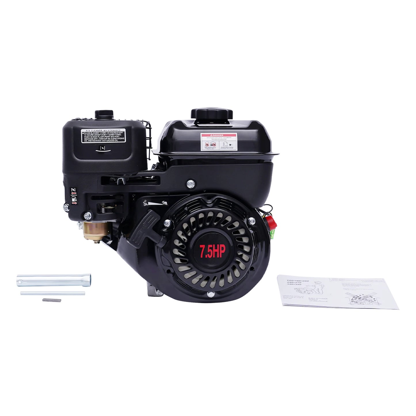 4-Takt 7,5 PS 210CC Benzinmotor OHV Stationärer Motor Kart-Motor Luftkühlung Einzylinder-Benzinmotor 5100 W