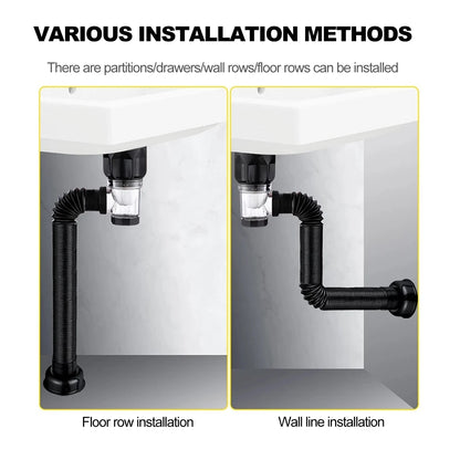 1Pc Küche Waschbecken Abflussrohr Flexible Dehnbare Deodorant Sieb Pipeline Badezimmer Waschbecken Anti Verstopfung Zubehör