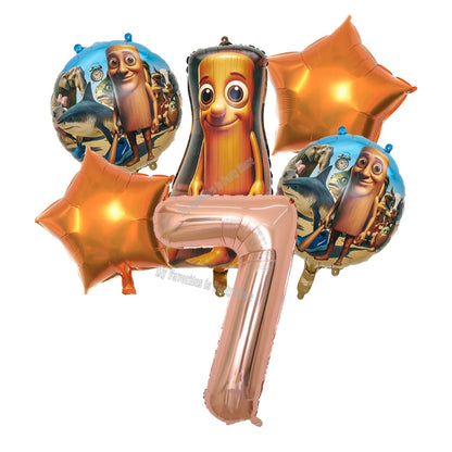 Italienisches Brainrot-Ballon-Set, Babyparty-Party-Ballon, Tralalero Tralala TungTungTungSahur-Luftballons, Dekoration, fotografische Requisite