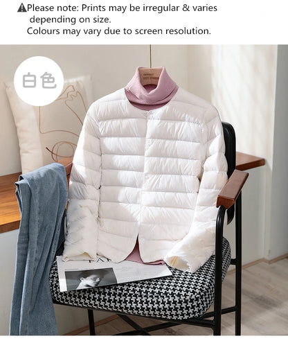 Neuheiten frauen Weiße Ente Unten Liner Puffer Jacke 2023 Herbst Winter Weibliche Warm Halten Koreanische Büro Dame Unten Mantel.