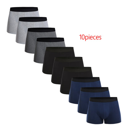 10 stücke Pack Baumwolle Boxer Männer Unterwäsche Männlich Marke Höschen Und Unterhosen Für Homme Luxus Set Shorts Box Slips Marke briefs
