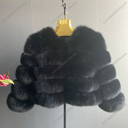 Damen Pelzmantel Damen Fuchspelzmantel Natürlicher Fuchsmantel Damen Werbeartikel Original echte europäische und amerikanische Modelle.