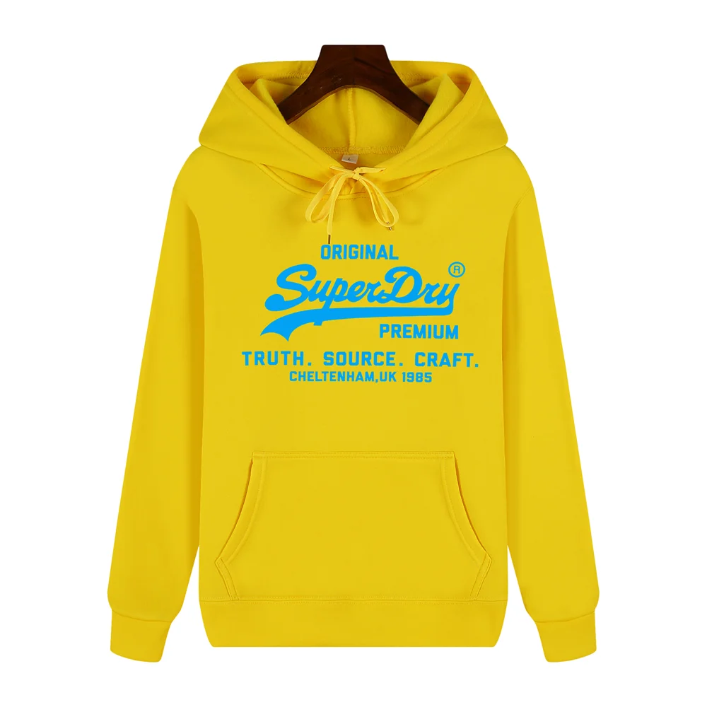 SUPERDRY Brand Men's Autumn and Winter Fashion Casual Hooded Sweatshirt Street Hip-hop Retro Sweatshirt Sports Men's Hoodie.