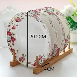 4pcs, 8inch, fine bone china plates dinner sets, porcelain serving dishes, ceramic chafing dishes, kitchen utensils sets plates.