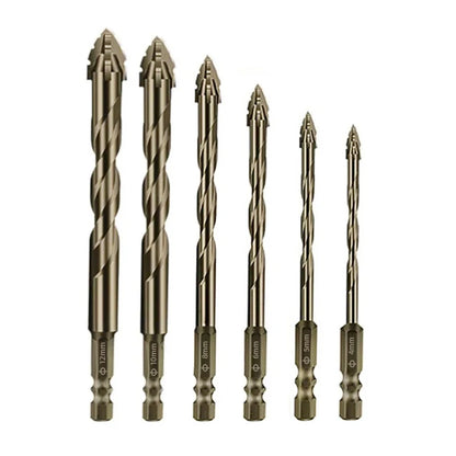 Vierkantiges gezahntes Exzenterbohrer-Set, hohe Härte, sechseckig, einfache Installation, Multifunktions-Bohrer-Set mit Schrägkopf