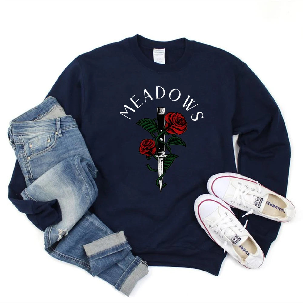 Zade Meadows Sweatshirt Run Little Mouse Hoodie Haunting Adeline Sweater Retro Dark Romance Jumper Unisex Book Lover Sweatshirts.
