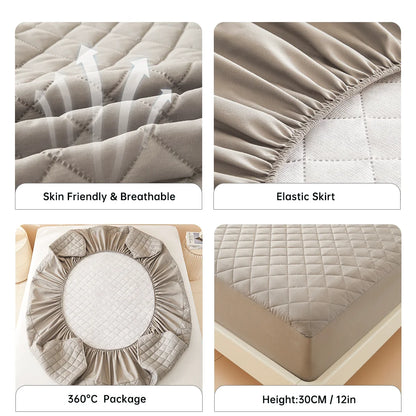 1pc 3D Air Fabric Thick Mattress Cover, 100% Waterproof Mattress Protector, Soft and Breathable Fitted Bed Sheet (No Pillowcase).