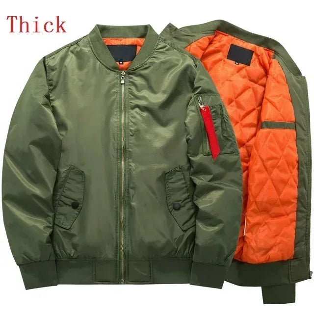 2023 New MA1 Pilot Bomb Jacket Men's Autumn and Winter Thickened Baseball Suit Casual Coat Men's Military Windproof Jacket Men's