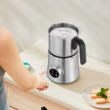 Stainless Steel Milk Frother MF06S | Hot/Cold Froth, Latte/Cappuccino, 900ml Capacity 500W Electric Milk Frother.