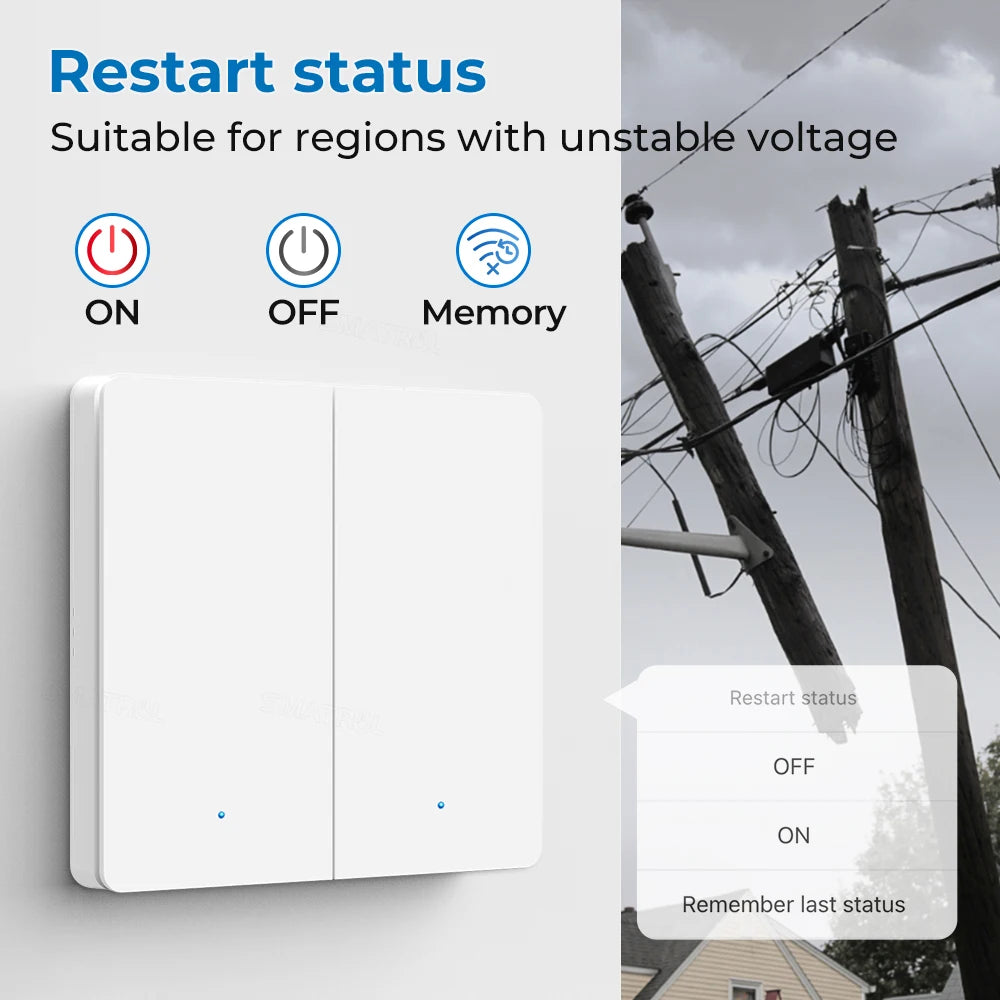 1/2/3gang Tuya EU Zigbee3.0 Smart Switch Kein Neutralleiter Wandlichtschalter Push Button Smart Life APP Funktioniert mit Alexa Google.