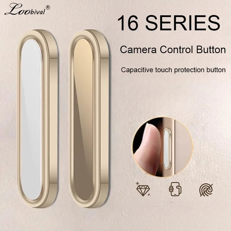 Luxury Camera Control Capture Button Cover for iPhone 16 Pro Max Plus 16Pro Alloy Sensitive Smart Lens Button Protection Case.