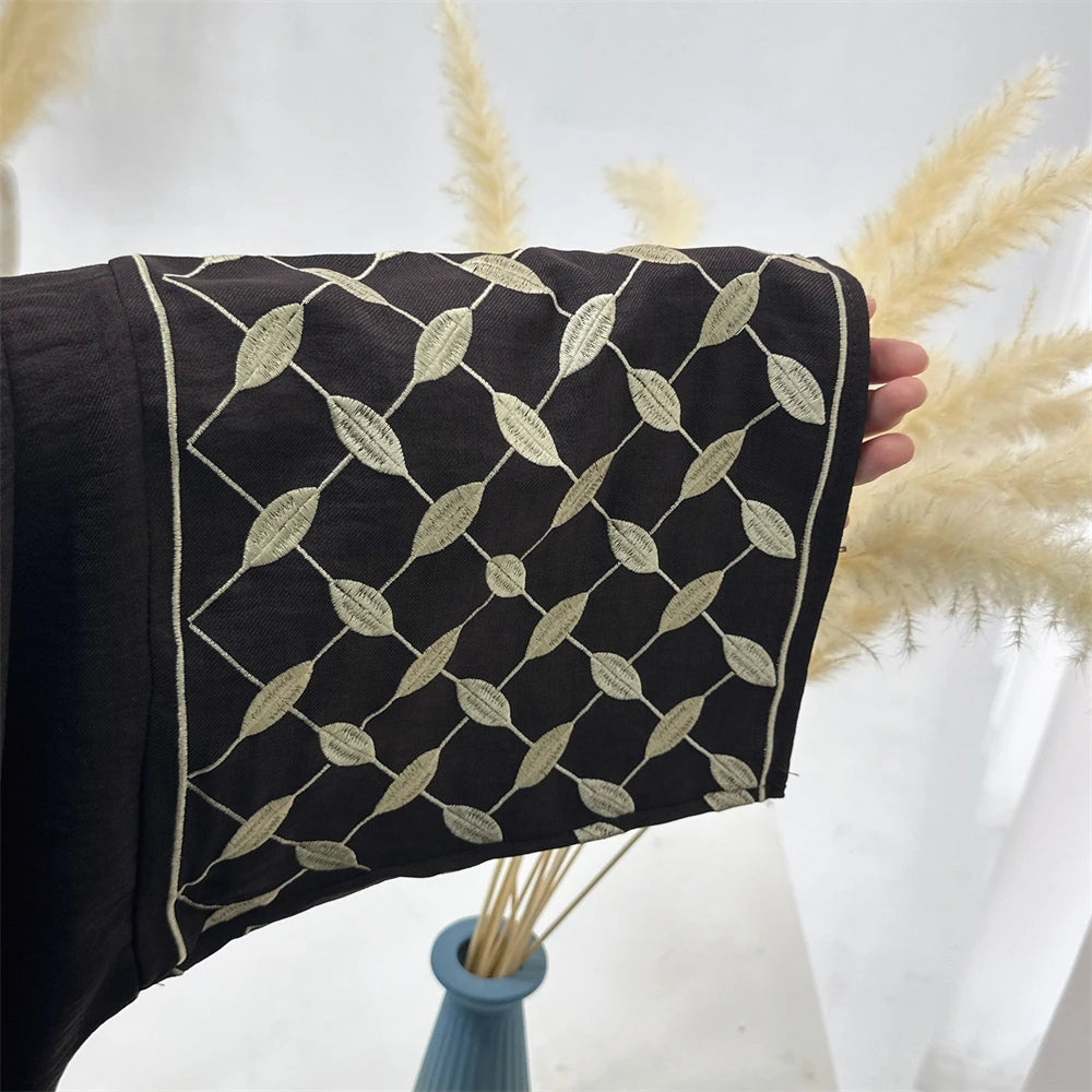 Open Muslim Kimono Abaya Dubai Elegant Kaftan Modest Dress Abayas For Women Islam Caftan Marocain Robe Arabe Femme Musulmane.