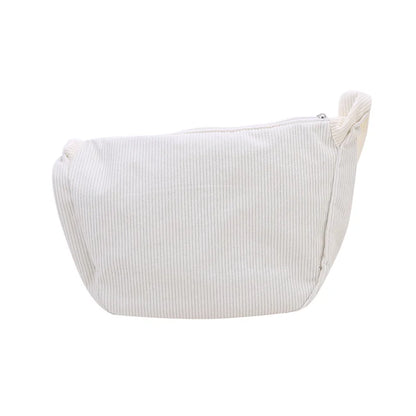 Corduroy Shoulder Bag Minimalist Crossbody Bag Women's Handbags Fashion Fabric Underarm Bag Solid Color Zipper Female Handbag