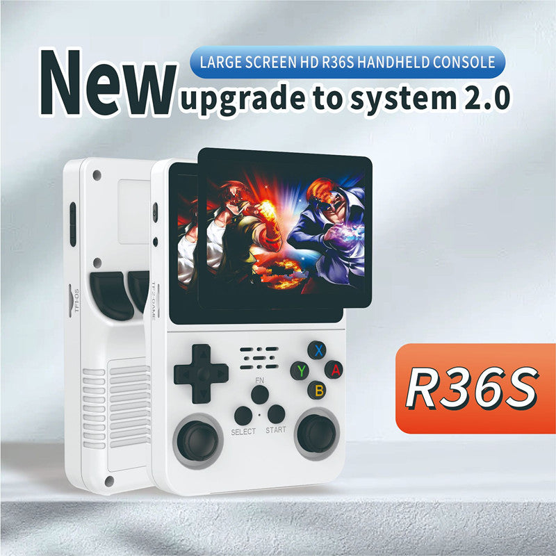 Retro R36S Handheld Video Game Console 3.5 Inch IPS Screen 128GB Preloaded Games Portable Pocket Player Linux System.