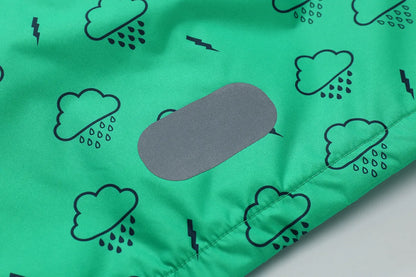 HONEYKING Children's Raincoat Suit Baby Waterproof Overalls Toddler Pants Girl Jumpsuit Rainwear Boy's Jacket And Trousers Set.