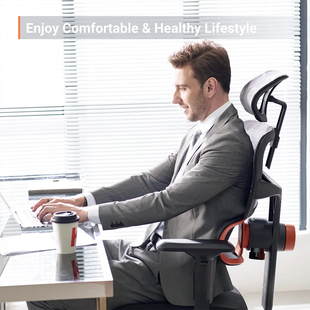 NEWTRAL Chair Standard NT001 Adaptive Unterrückenstütze Ergonomischer Stuhl, verstellbare Armlehnen-Kopfstütze, Nylonbasis Hohe Qualität