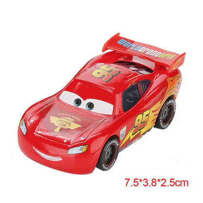 Disney Pixar Cars 2 3 Lightning McQueen Div Fritte Frank Mater Chick Hicks 1:55 Diecast Vehicle Metal Toy Car Kid Birthday Gift