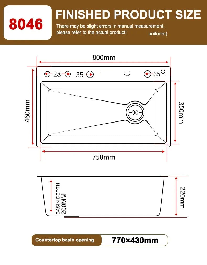 Stainless Steel Waterfall Kitchen Sink Extra Large Single Slot Multifunctional Sinks Digital Display Dishwashing Basin