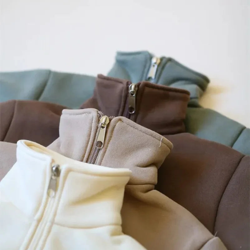 Children Clothes Sets Kids Sportswear Suits for Children Warm Autumn Winter Fleece Sweatshirt + Pant Kids Boy Girl Outfit.