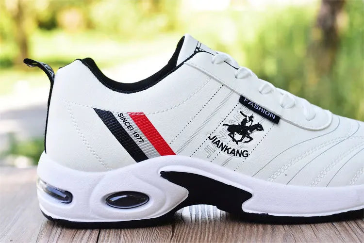 Brand Men's Sneakers Versatile Air Cushion Running Shoes Men Platform Leather Vulcanized Shoes Breathable Men Casual Sport Shoes.