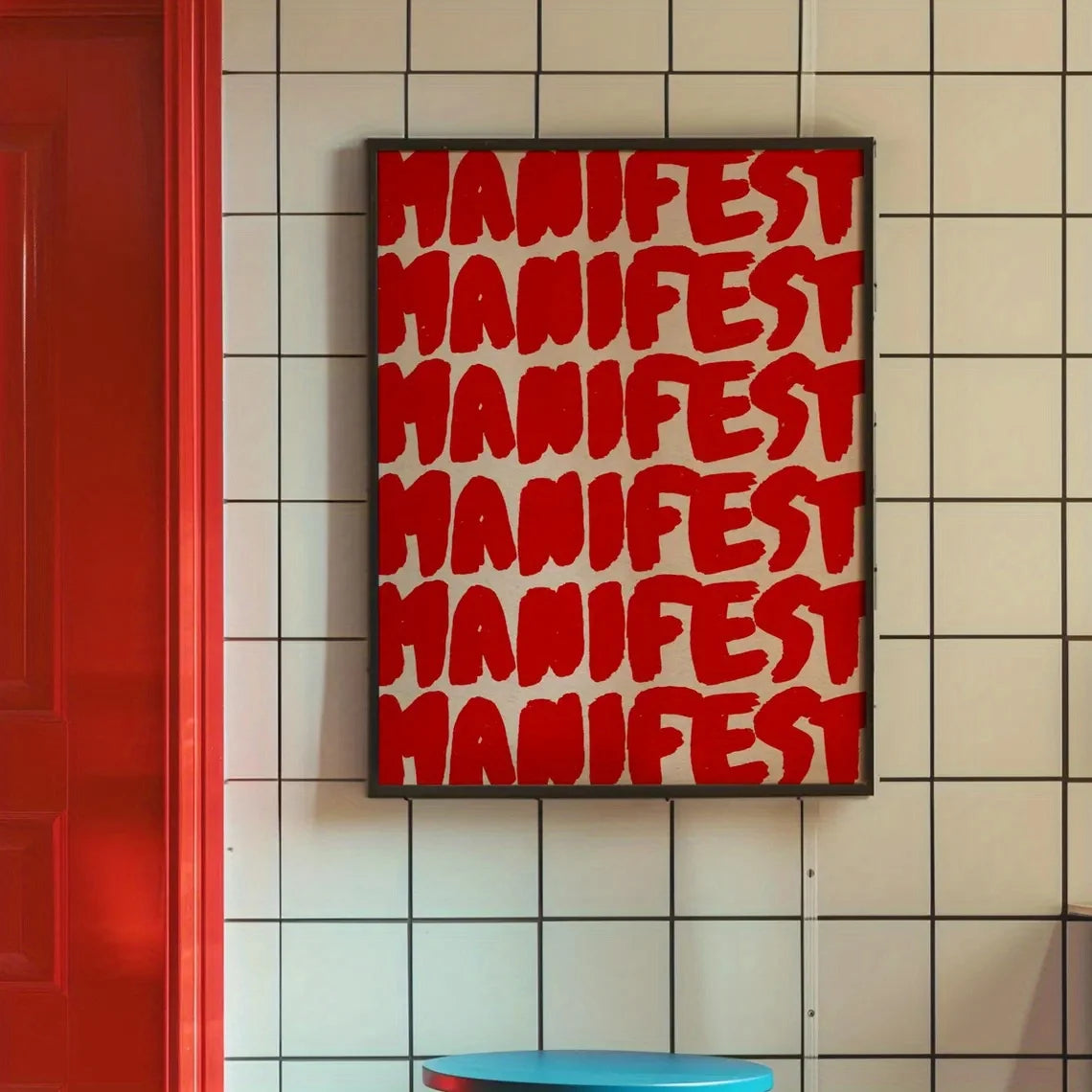 1pc Simple Trendy Text Printing Poster, Simple Canvas Wall Decoration, Modern Art Home Decoration, Living Room Decoration.