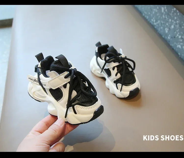 Girl Child Sport Shoe 2024 Spring Mesh Breathable Toddlers School Running Sneakers Fashion Non-slip Kids Boys Basketball Shoes.