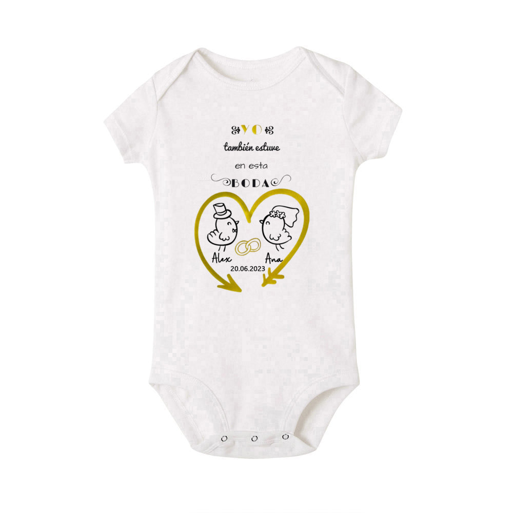 Personalisierter Baby-Body „I Also Attended The Wedding“, individueller Name, Baby-Overall, Hochzeit, Kleinkind, Kleinkind, Junge, Mädchen, Strampler, Outfits.