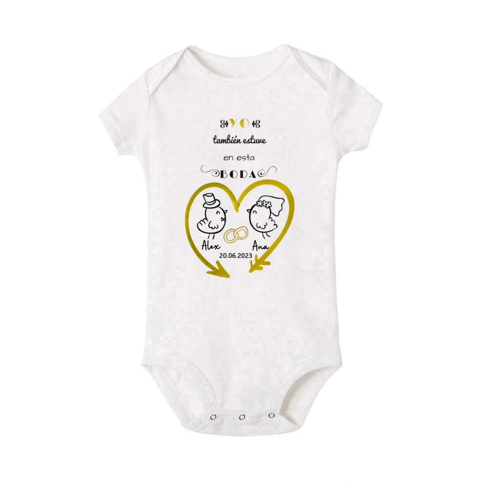 Personalisierter Baby-Body „I Also Attended The Wedding“, individueller Name, Baby-Overall, Hochzeit, Kleinkind, Kleinkind, Junge, Mädchen, Strampler, Outfits.