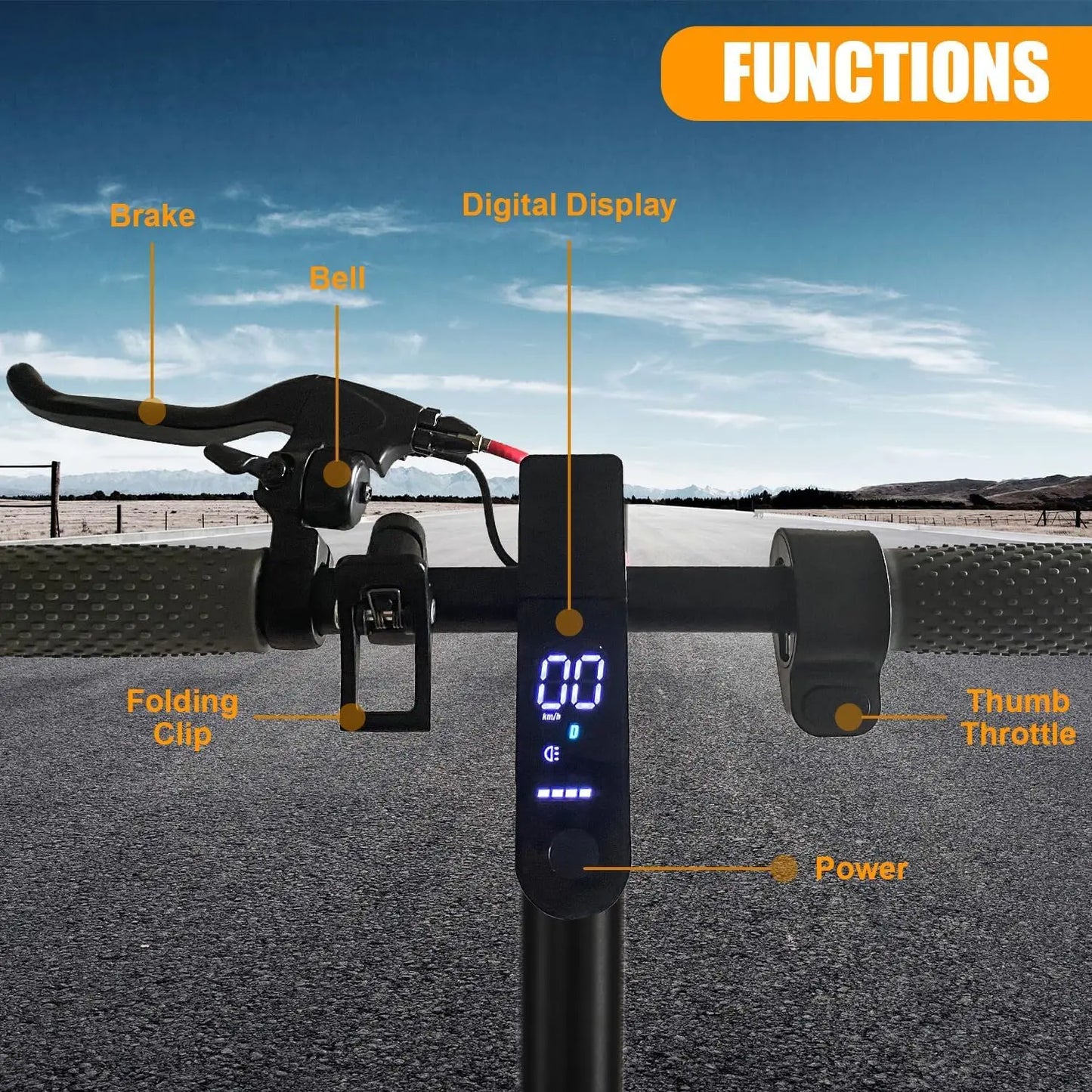 Black 350W Foldable Electric Scooter with Bag for Adults, 30KM Range, APP Support, Foldable Commuter E-scooter.