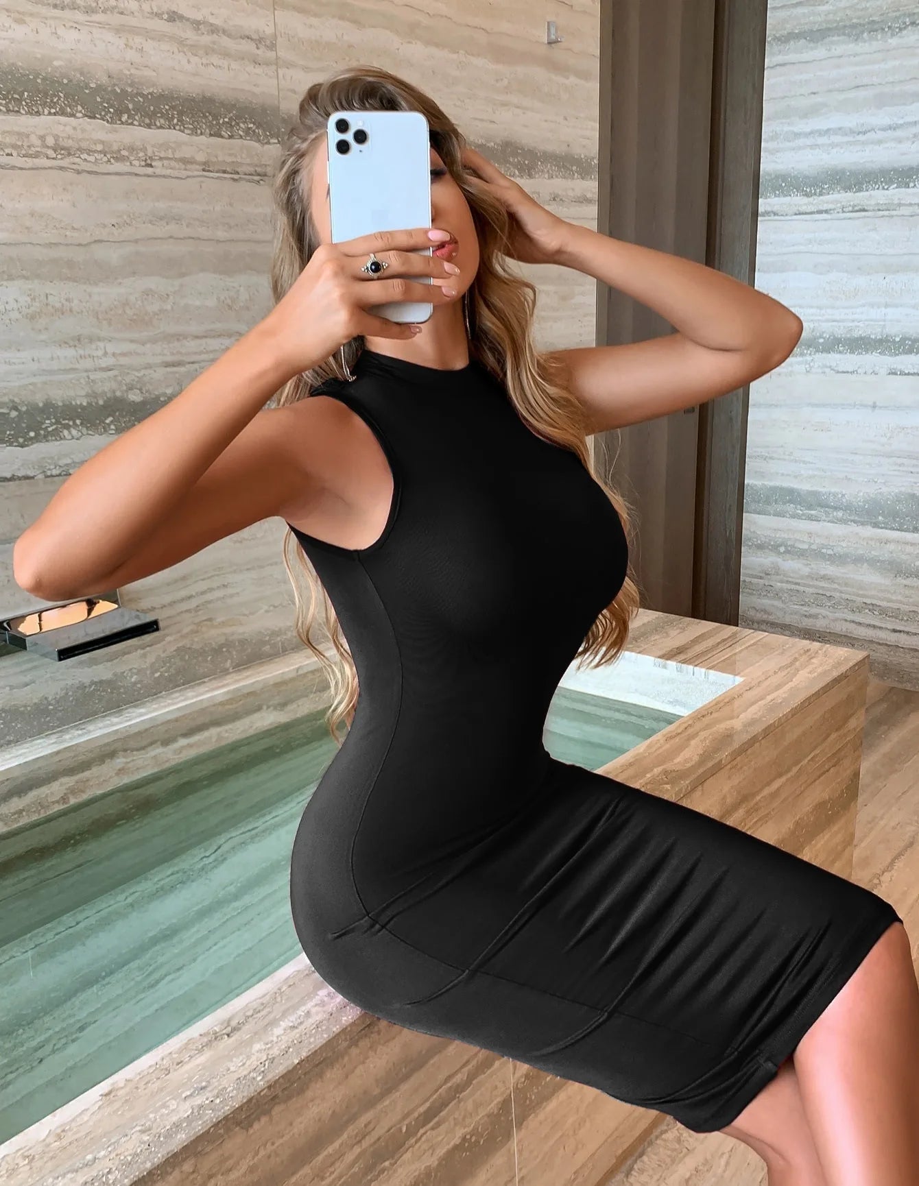 Sommer Dünne Bodycon Ärmellose Sexy Kleid Für Frauen Casual Elegante Midi Stricken Nachtclub Vestidos Dame Streetwear Outfits.