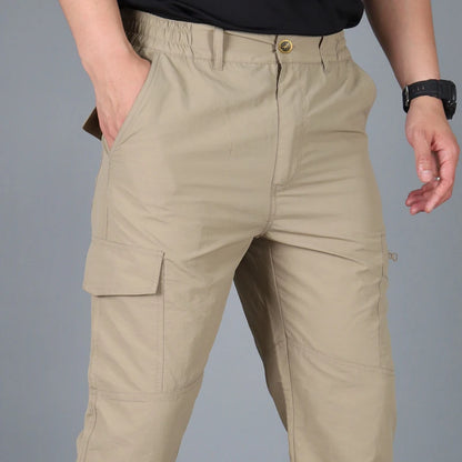 Men's Summer Tactical Cargo Pants Lightweight Casual Waterproof Trousers Casual Pants Wear-resisting Multi-pocket Outdoor Hiking.