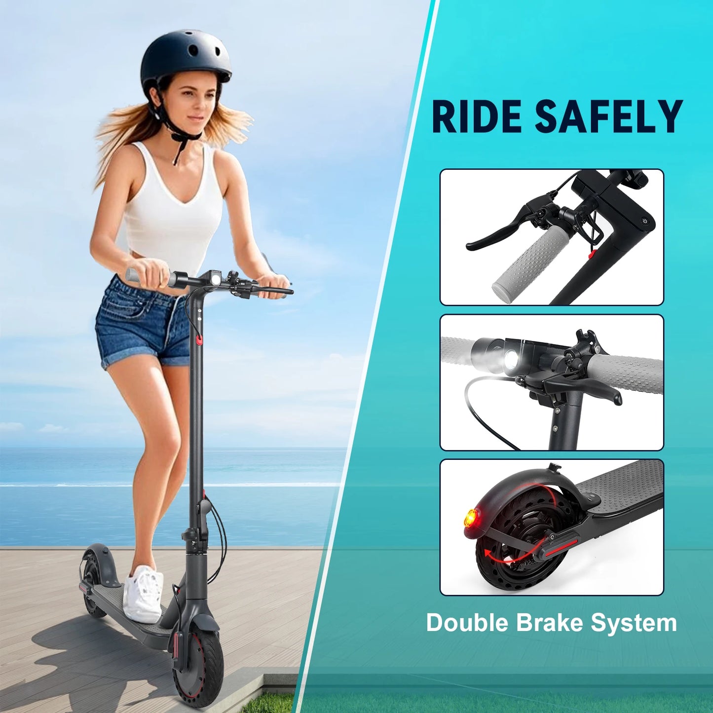 2025 JUICEASE TX01 Electric Scooter 350W Motor 36V 7.8Ah 25 KM Range 31KM/ 8.5 Inch Tires with APP Foldable Adult Kick I Scooter.