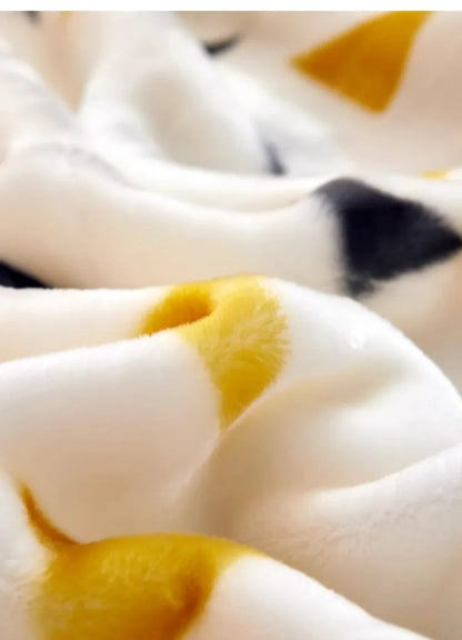 Printing Blanket Quilt Winter Keep Warm Double-deck Thickening Soft Comfortable Multiple Specifications Add Velvet Siesta Sheet.