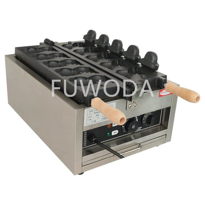 Customizable Electric 110V/220V Non-sticking Stainless Steel Dinosaur Waffle Making Machine Open Mouth Taiyaki Waffle Machine.
