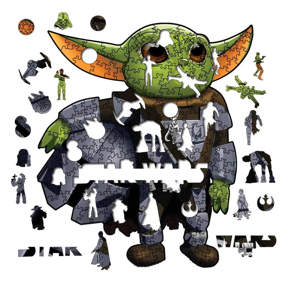 Movie Characters Wooden Puzzle Film Star Wood Jigsaws 2D Magic School Badge Character Jigsaw Toys for Kids.