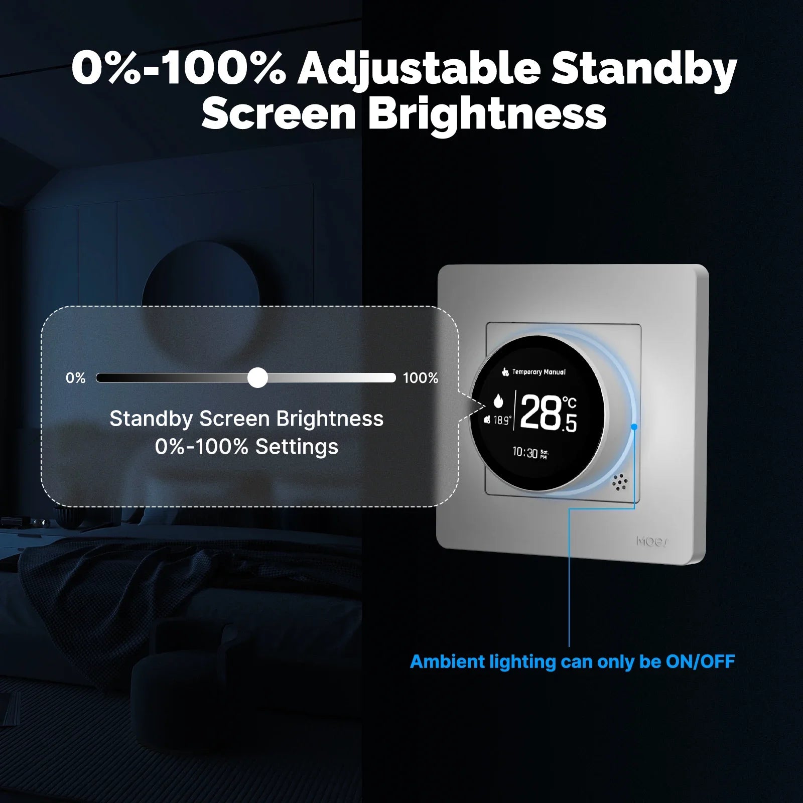 MOES Tuya ZigBee Smart Knob Thermostat Star Ring Series Temperature Controller Water Boiler Electric Heating With Alexa Google.