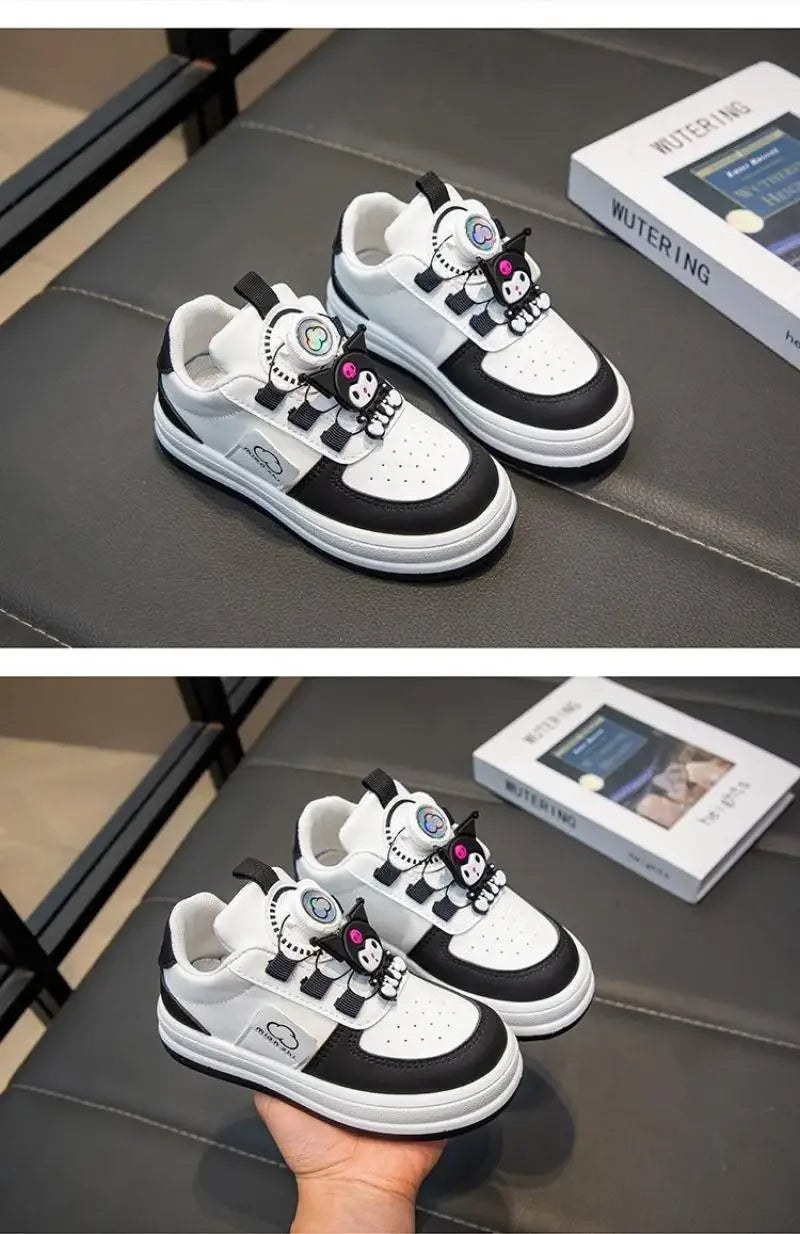 Children's Cute Melody Casual Board Shoes Girl's Cartoon Sneakers Spring and Autumn New Kawaii Kuromi Anti Slip Soft Sole Shoes