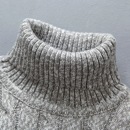 Twist Sweater Men's Turtleneck Pullovers High Neck Loose Winter Korean  Fashion Trendy Thick Warm White Sweater knitted.