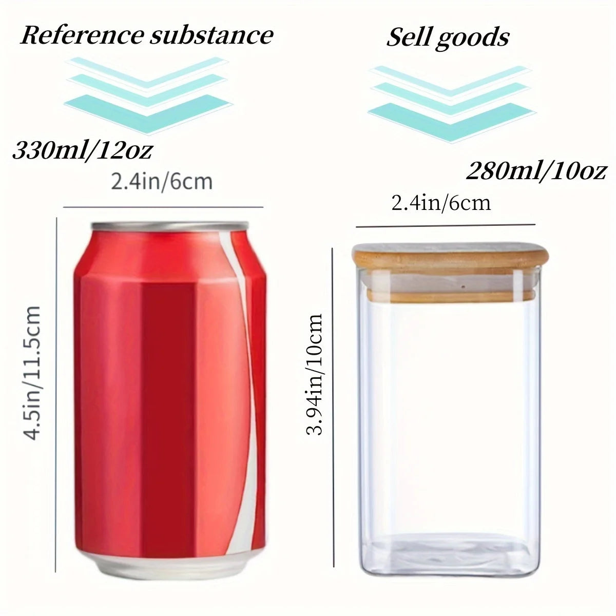 1/2/4/8pcs, 10oz Glass Jars With Airtight Lids, Candy Jars, Food Storage Containers With Bamboo Lids, Clear Jars.