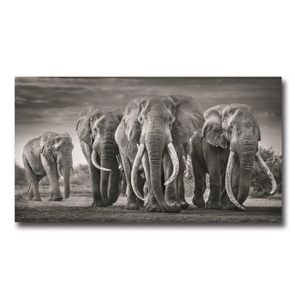 Walking Elephant Home Decoration Canvas Painting Modern Light Luxury Living Room Wall Art Posters High End Picture Print Artwork
