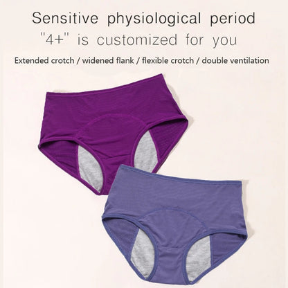 4pcs Women Menstrual Panties+gift Menstrual Cup Female Period Leak Proof Underwear Plus Size Maternal Physiological Briefs.