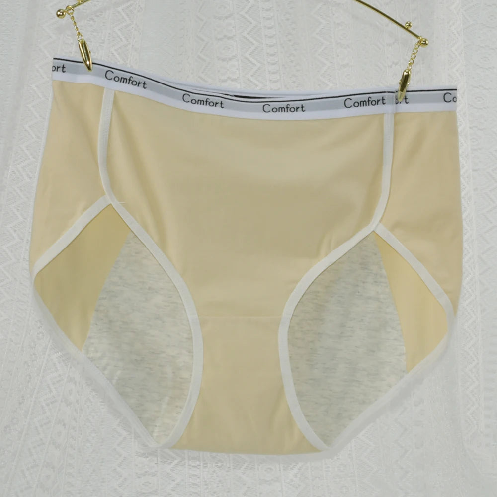 1Pack Women's Period Underwear Mid Waist Anti-Leakage Cotton Panties Comfortable Menstrual Briefs for Teens Ladies Intimates.