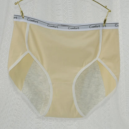 1Pack Women's Period Underwear Mid Waist Anti-Leakage Cotton Panties Comfortable Menstrual Briefs for Teens Ladies Intimates.