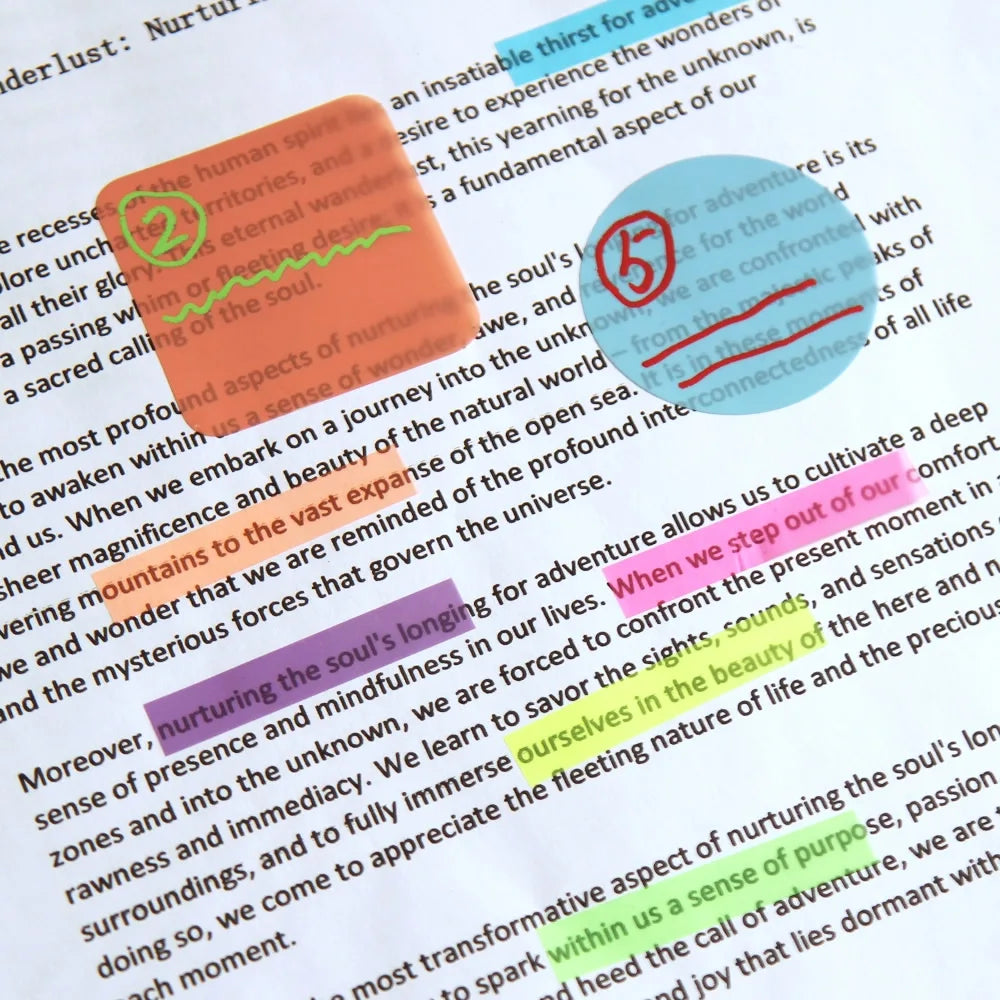 2400S Transparent Bunte Index Kreative Notizblöcke Büro Schule Schreibwaren Selbstklebende Aufkleber Haftnotizblöcke.