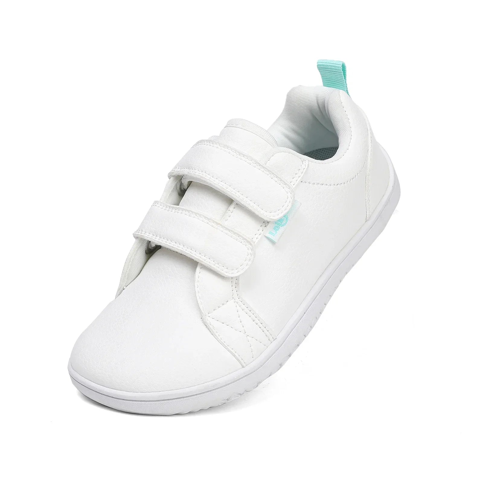Boys Girls Barefoot Shoes Kids Wide Toe Minimalist Fashion Sneakers Lightweight Hook Loop Artificial Leather Walking Flats.