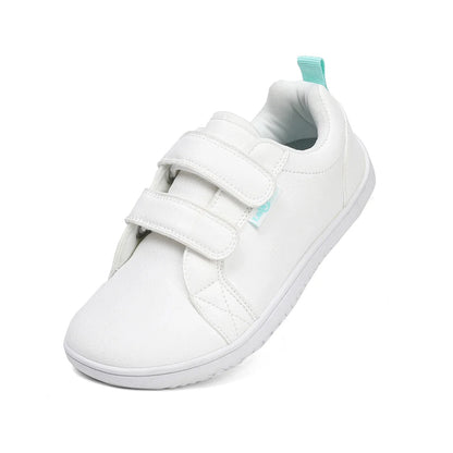 Boys Girls Barefoot Shoes Kids Wide Toe Minimalist Fashion Sneakers Lightweight Hook Loop Artificial Leather Walking Flats.