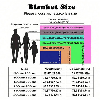 1pc Single-Layer Coral Fleece Blanket, Lightweight & Multi-Purpose Blanket Bed Cover,For Living Room Sofa Cover, Nap Blanket.