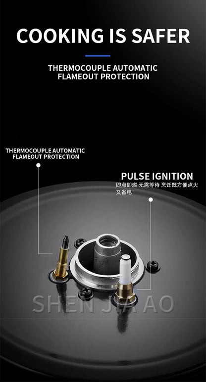 JYZ/T-733-PCB Gas Stove Three Eyes Stove Household Desk Embedded Dual-use Double Stove Natural Gas Liquefied Gas Stove.