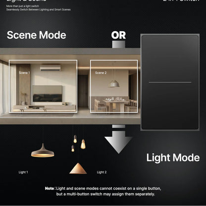 MOES Tuya ZigBee Star Feather Schalter US Smart Air Touch mit neutraler Lichtszene 2in1 APP-Fernbedienung mit Alexa Google Home.